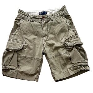 Vintage Polo Ralph‎ Lauren Mens Size 31 Military Style Faded Green Cargo Shorts
